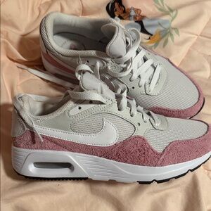Nike Women's Pink and White Sneakers